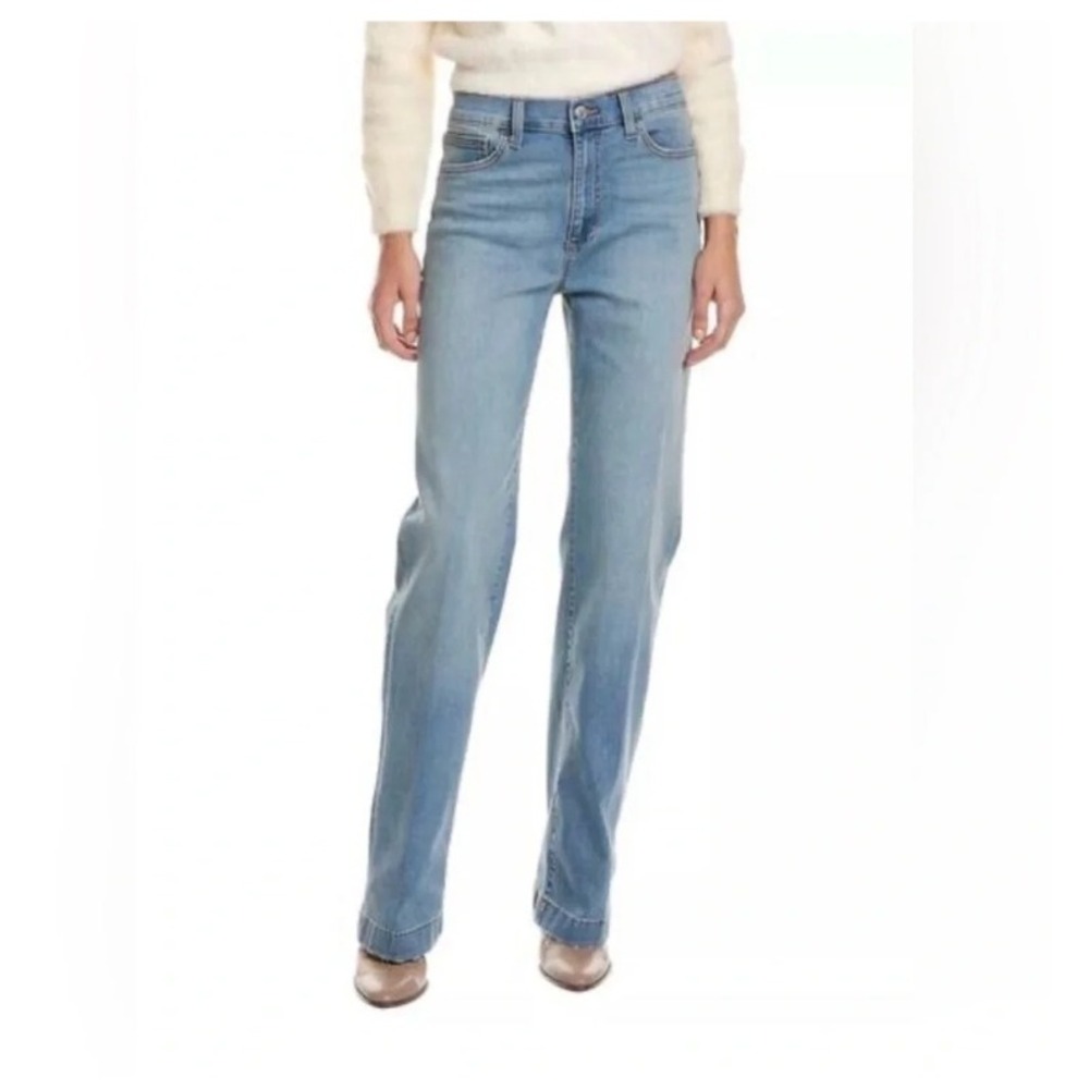 Joe's Jeans The Megan High Rise Wide Leg Jeans (Raw Hem) Light Blue Size 28